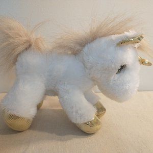 Aurora Sparkle Tales Gold Unicorn 12" Stuffed Plush Toy New w/ Tags